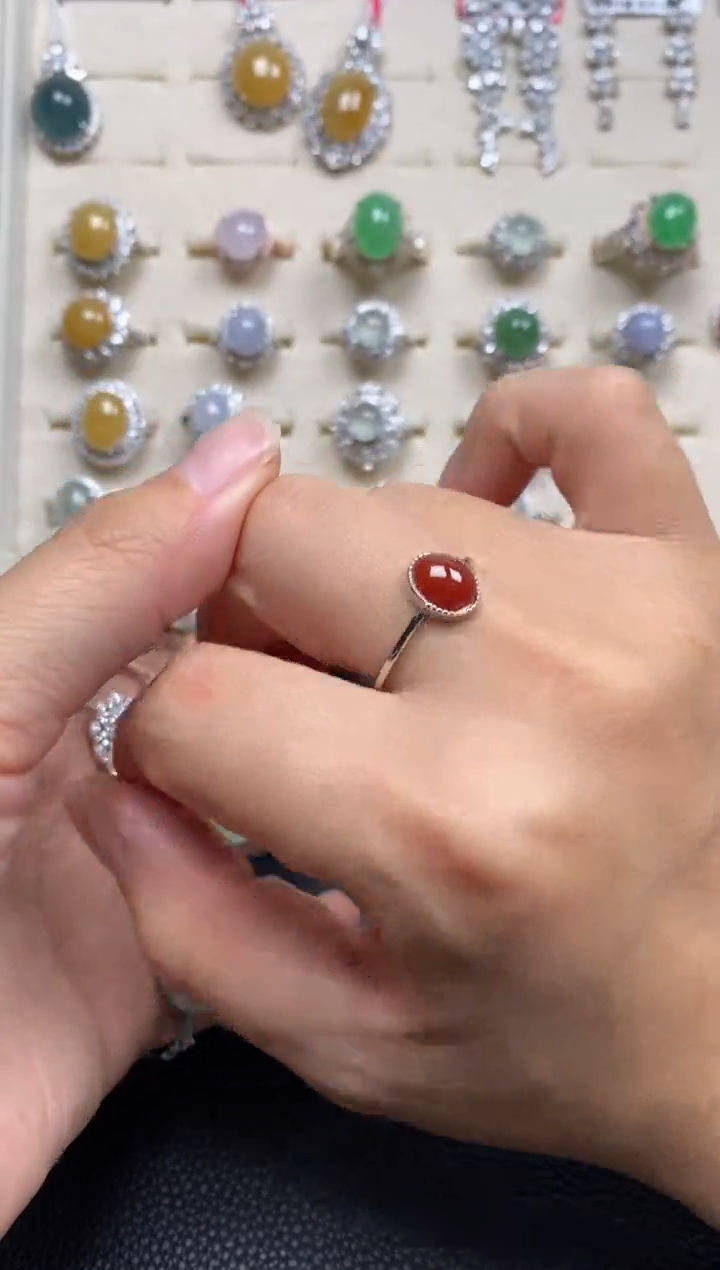 【闪购商品】翡翠戒指银S925镶嵌1111