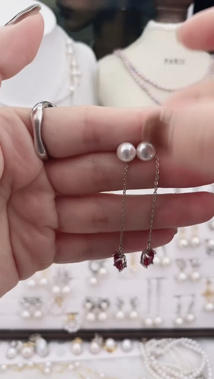 合金耳饰淡水珍珠130