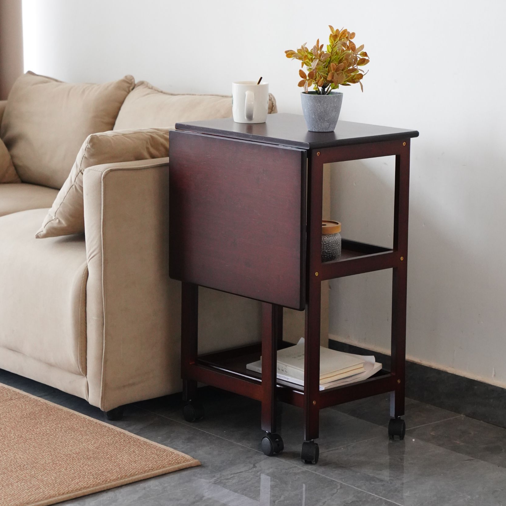 【多功能折叠桌】折叠桌茶边几床头柜餐桌中式桌子卧室桌家具学习