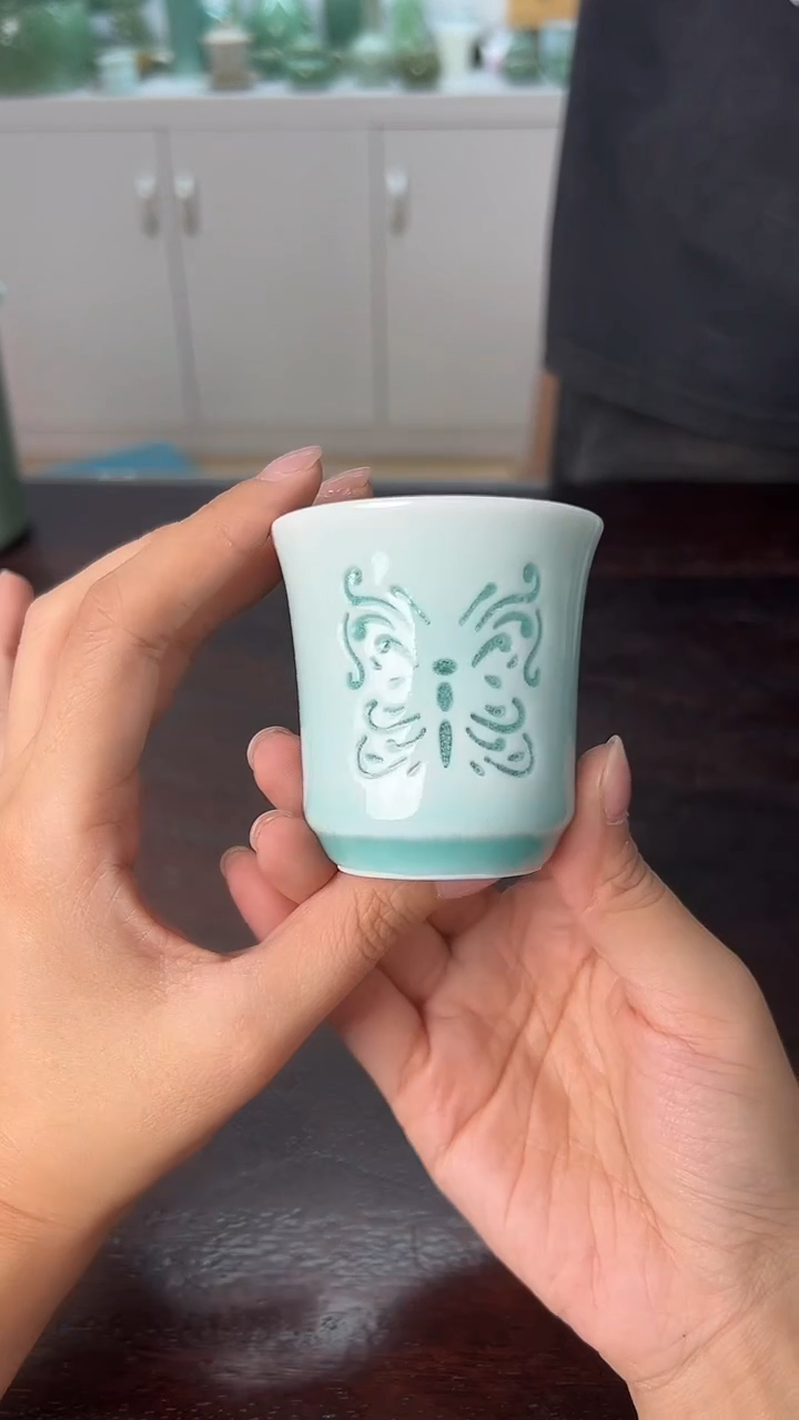 龙泉云间青瓷小米茶器