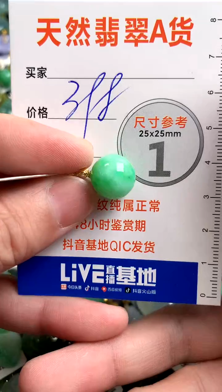 【闪购商品】翡翠颈饰18K金镶嵌0597774330