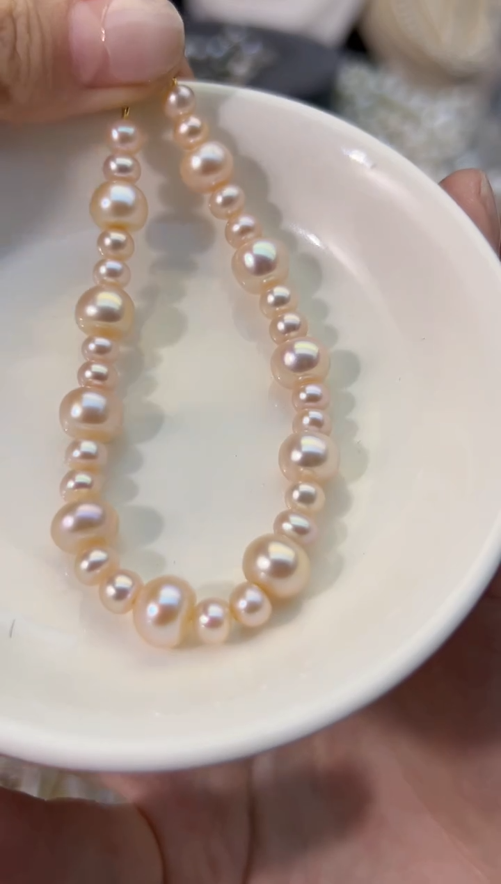 【闪购商品】淡水珍珠11未镶嵌大小珠*强光珍珠手链