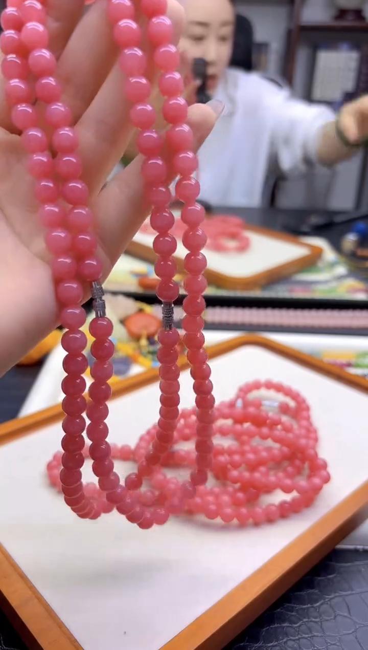 菱锰矿（红纹石）未镶嵌颈饰DIY款X614