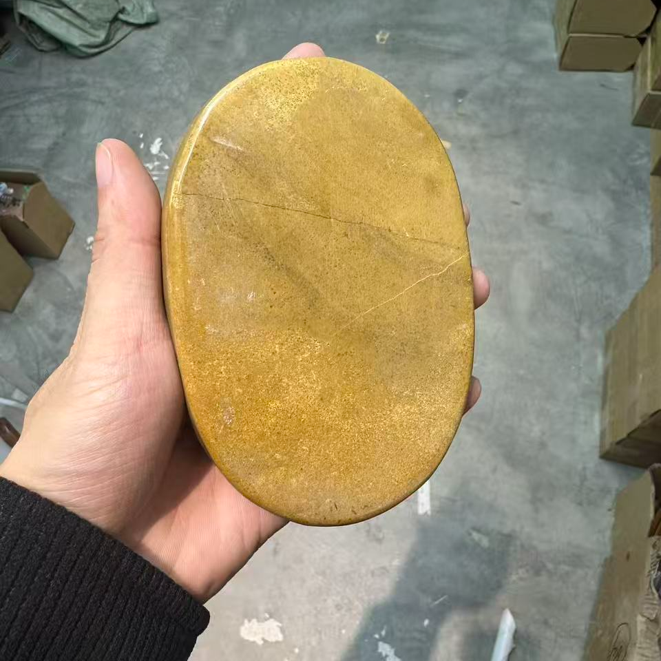 泗水泗滨砭石椭圆热敷石按摩工具