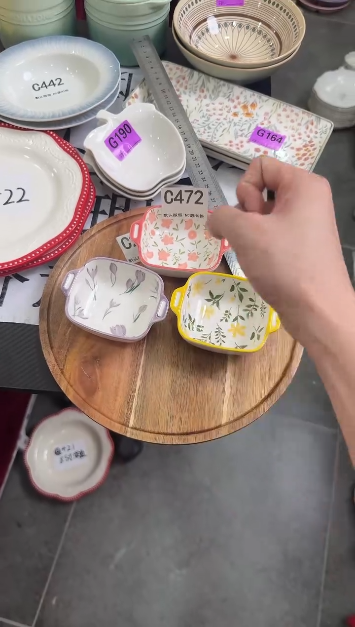 摆件陶C472-3个     陶瓷餐具库存微瑕