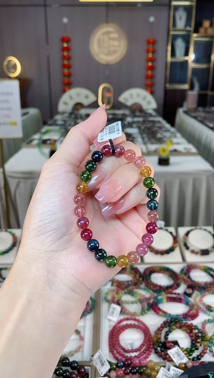 未镶嵌老矿碧玺单圈手串7mm+碧玺多样性发一条hon