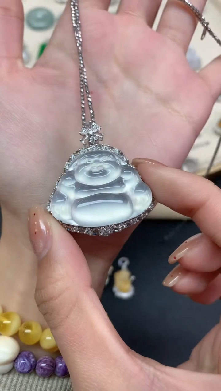 【闪购商品】翡翠吊坠(不含链)18K金镶嵌吊坠A332|88000