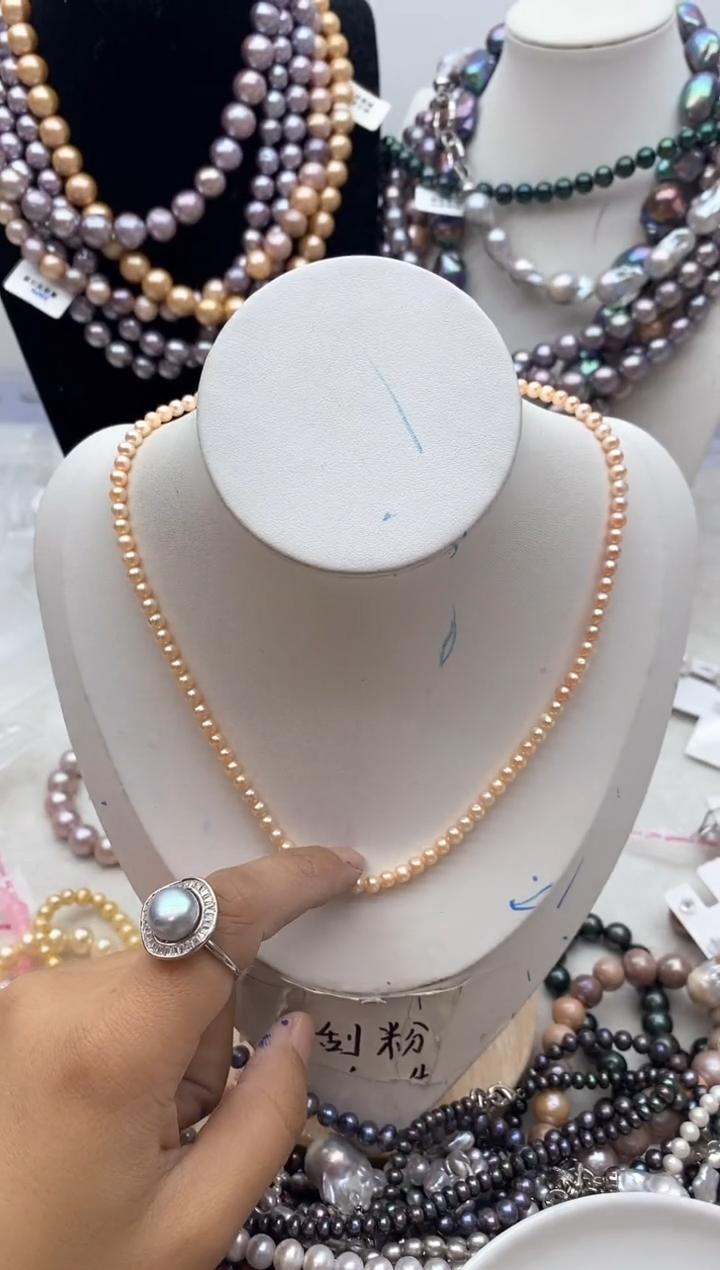 【闪购商品】淡水珍珠颈饰钛钢146