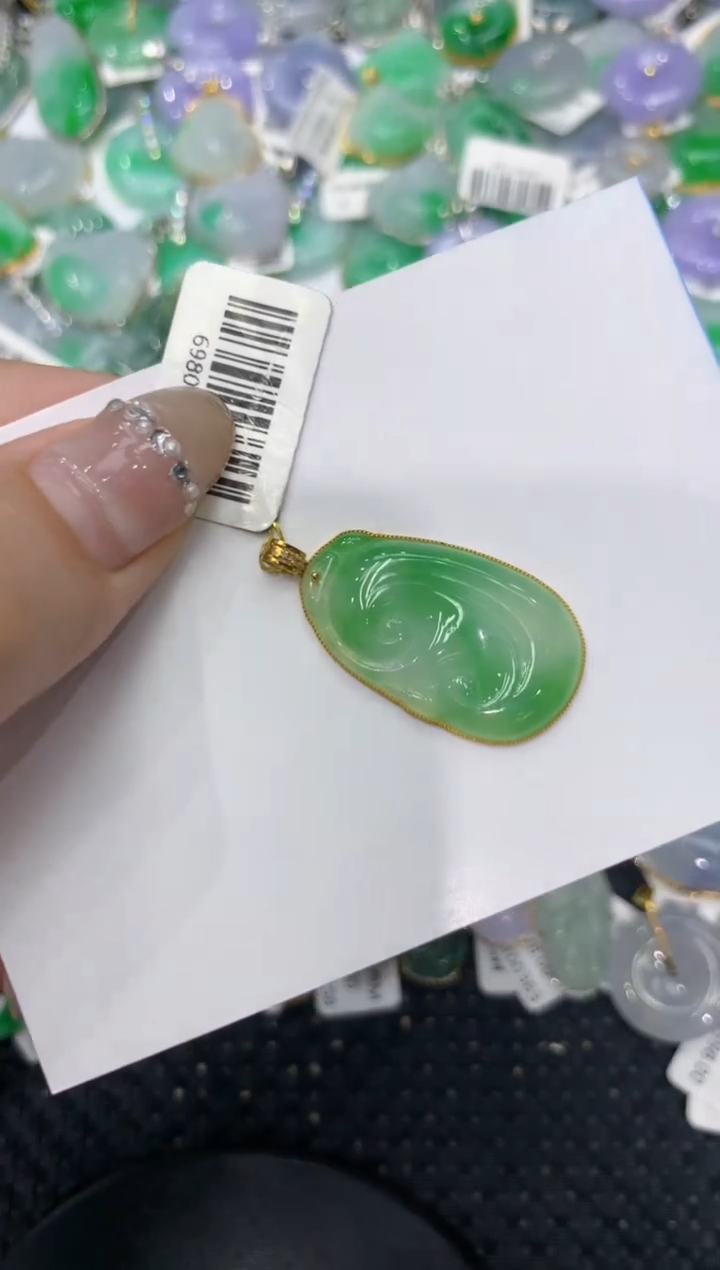 【闪购商品】翡翠颈饰18K金镶嵌222222222