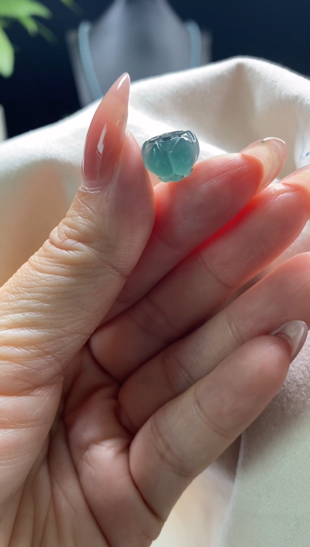 未镶嵌手链翡翠散珠卡10mm莲花珠