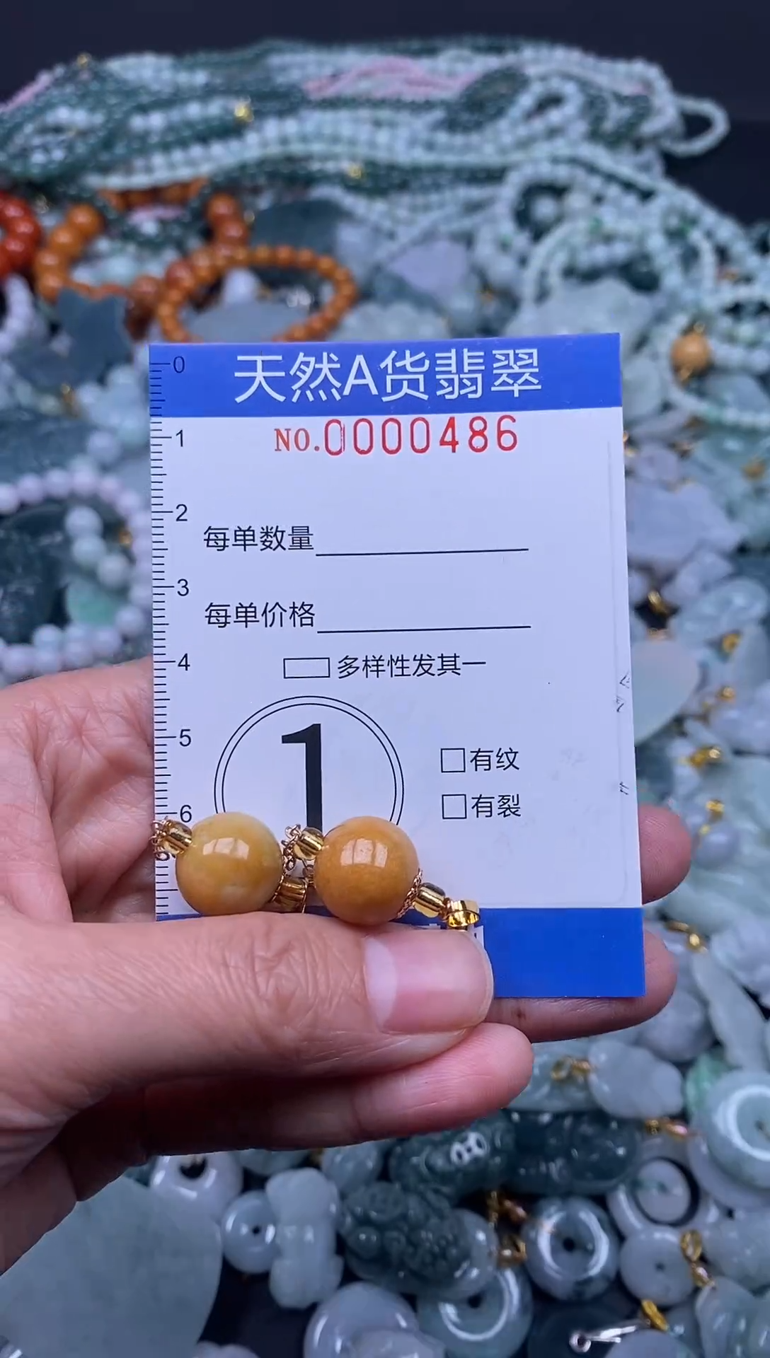 颈饰未镶嵌翡翠天然A货翡翠000486