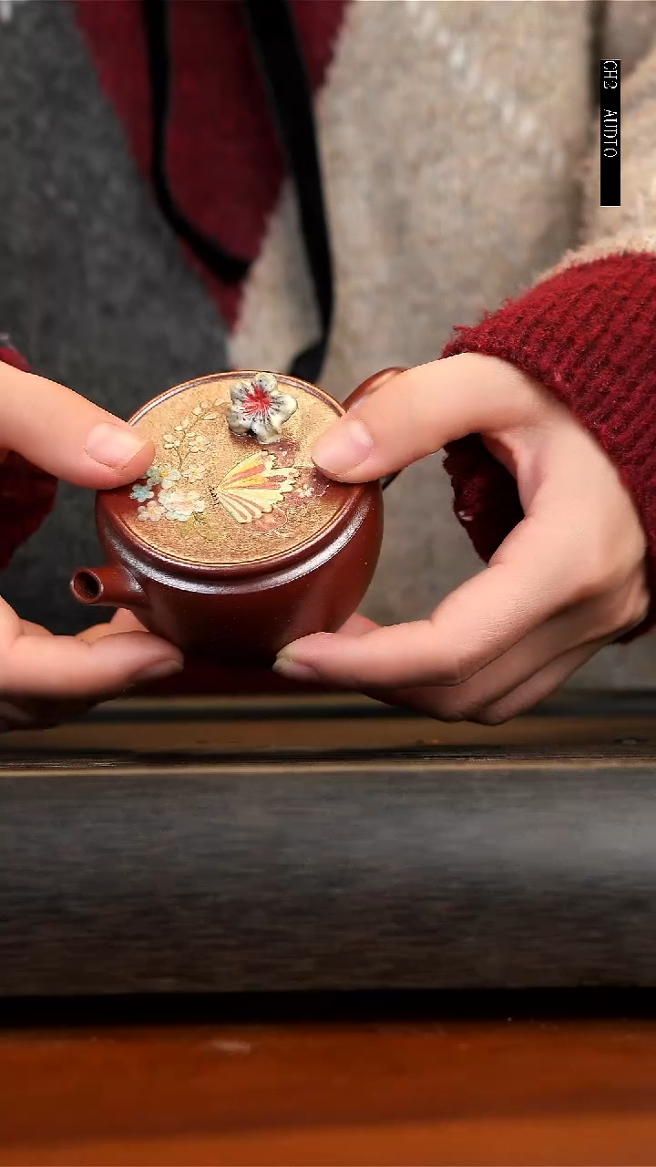 【闪购商品】紫砂茶壶柴烧飞花汉瓦壶