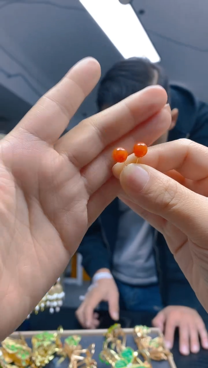 【闪购商品】翡翠耳饰合金0195翡翠耳钉