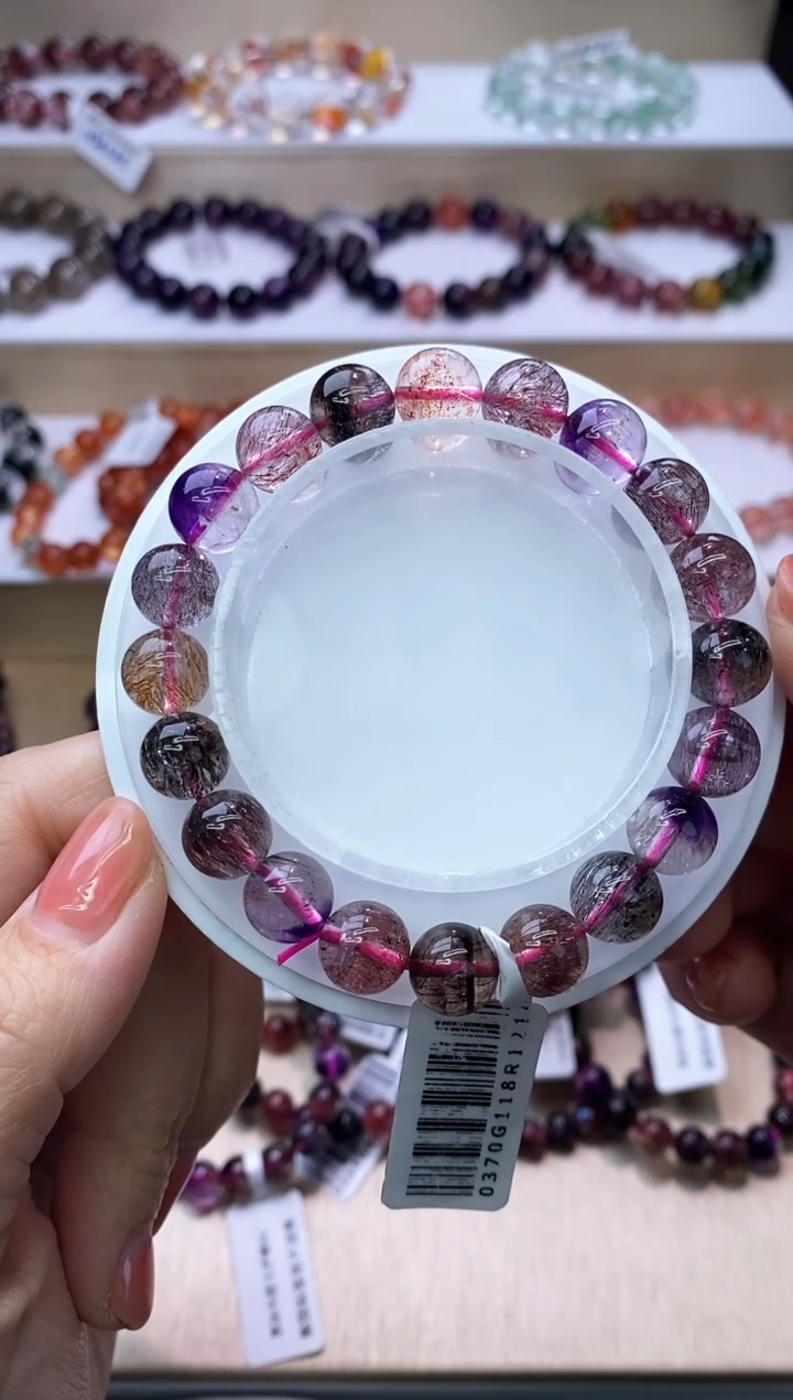 【闪购商品】水晶手链未镶嵌黑加仑超七单圈9m+