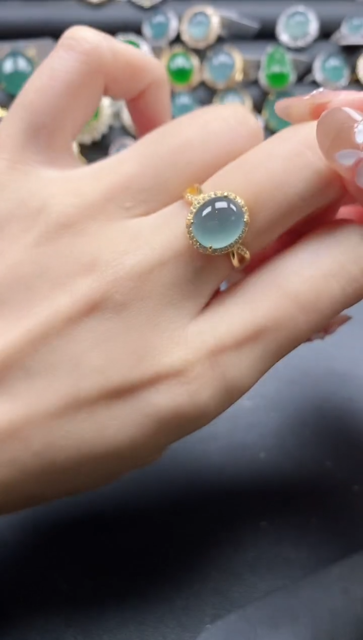 【闪购商品】翡翠戒指银S925镶嵌1111