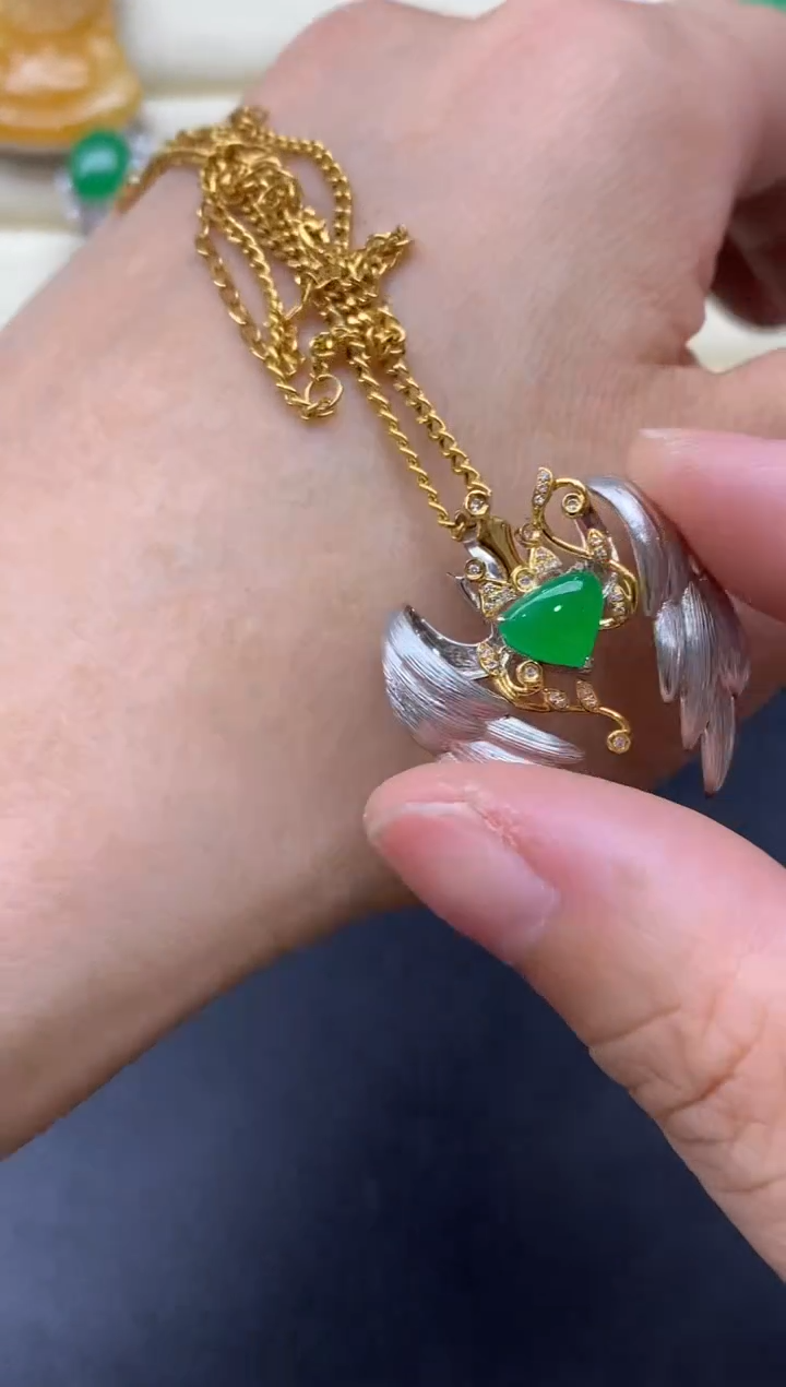 【闪购商品】翡翠颈饰18K金镶嵌687-中国好珍宝