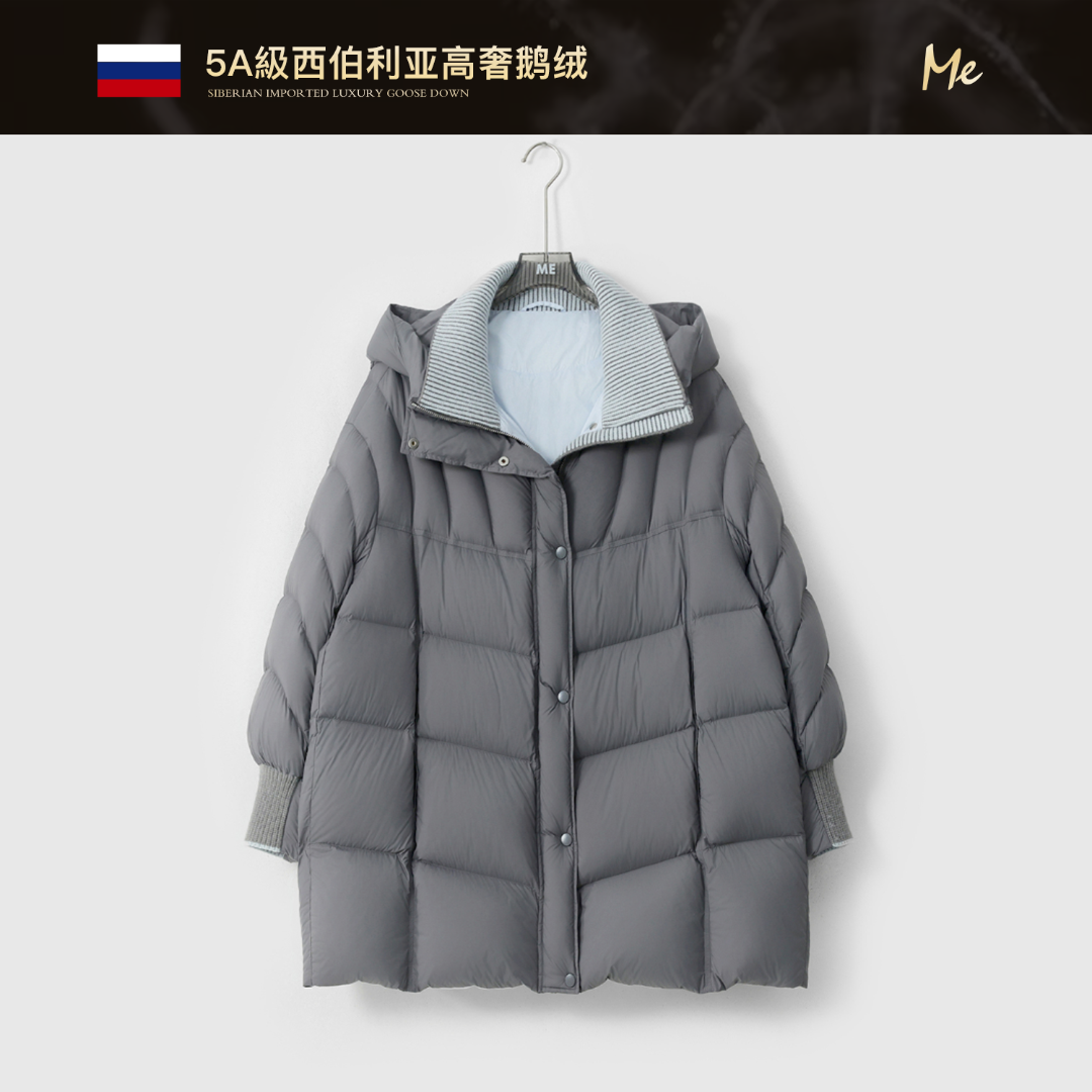 ME【西伯利亚软欧包】西伯利亚95白鹅绒保暖时尚百搭羽绒服MESA1007