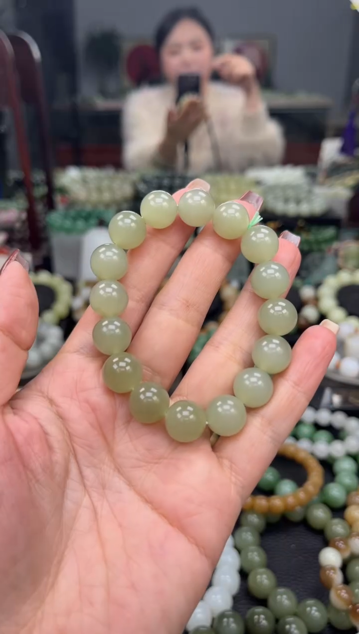 【闪购商品】和田玉手串未镶嵌冰晴水卡12
