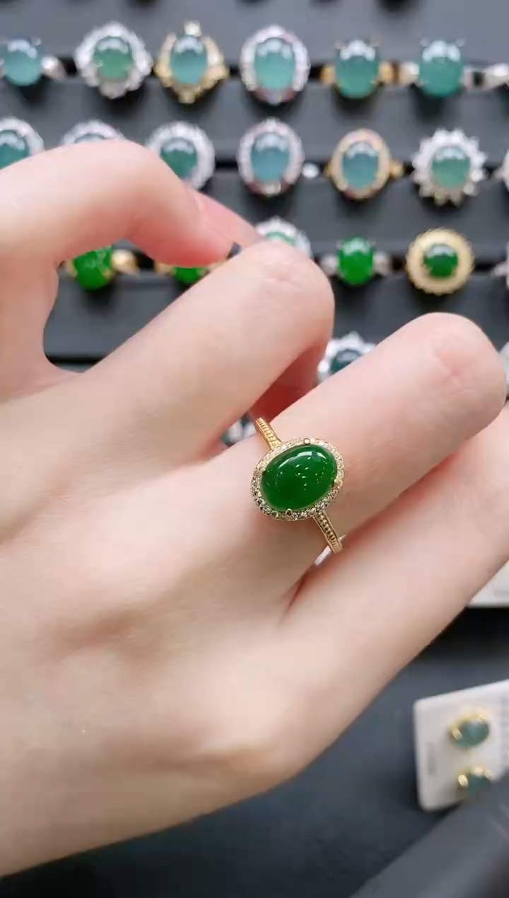 【闪购商品】翡翠戒指银S925镶嵌11111111