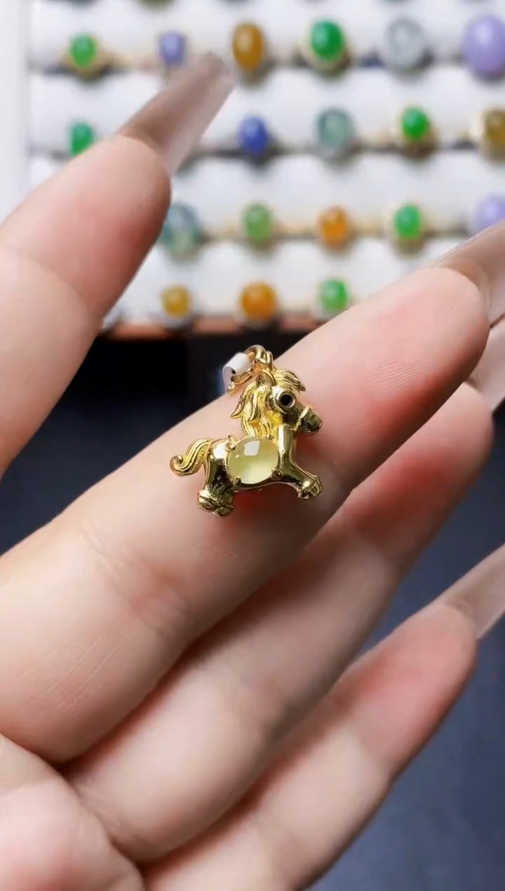 银S925镶嵌戒指翡翠1150