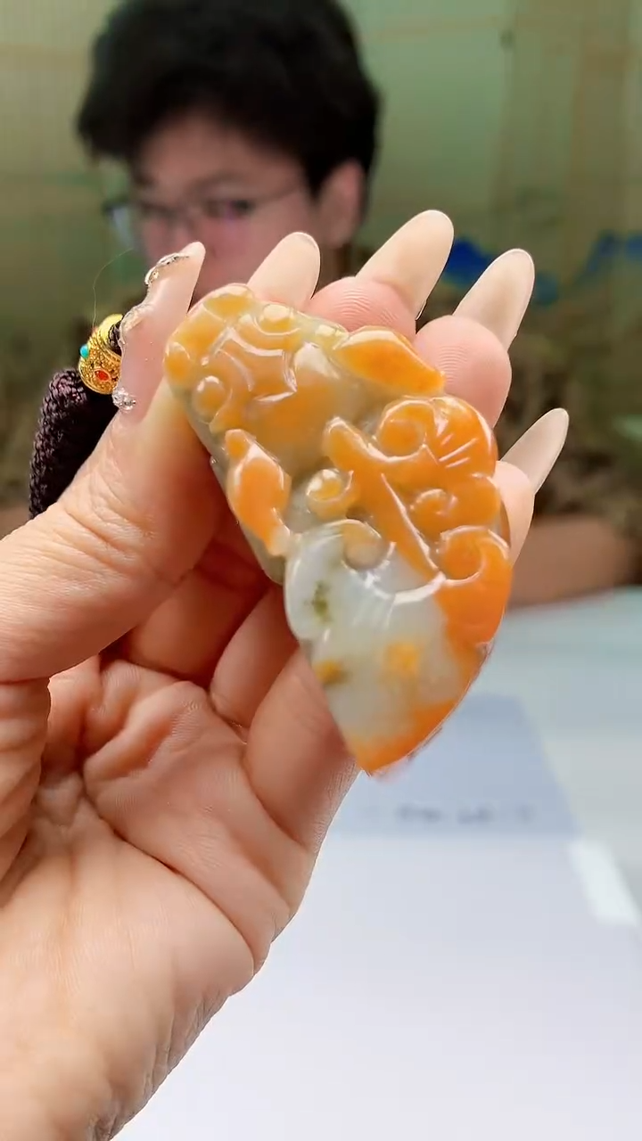 【闪购商品】定制翡翠未镶嵌4688ty-毛货挂件81