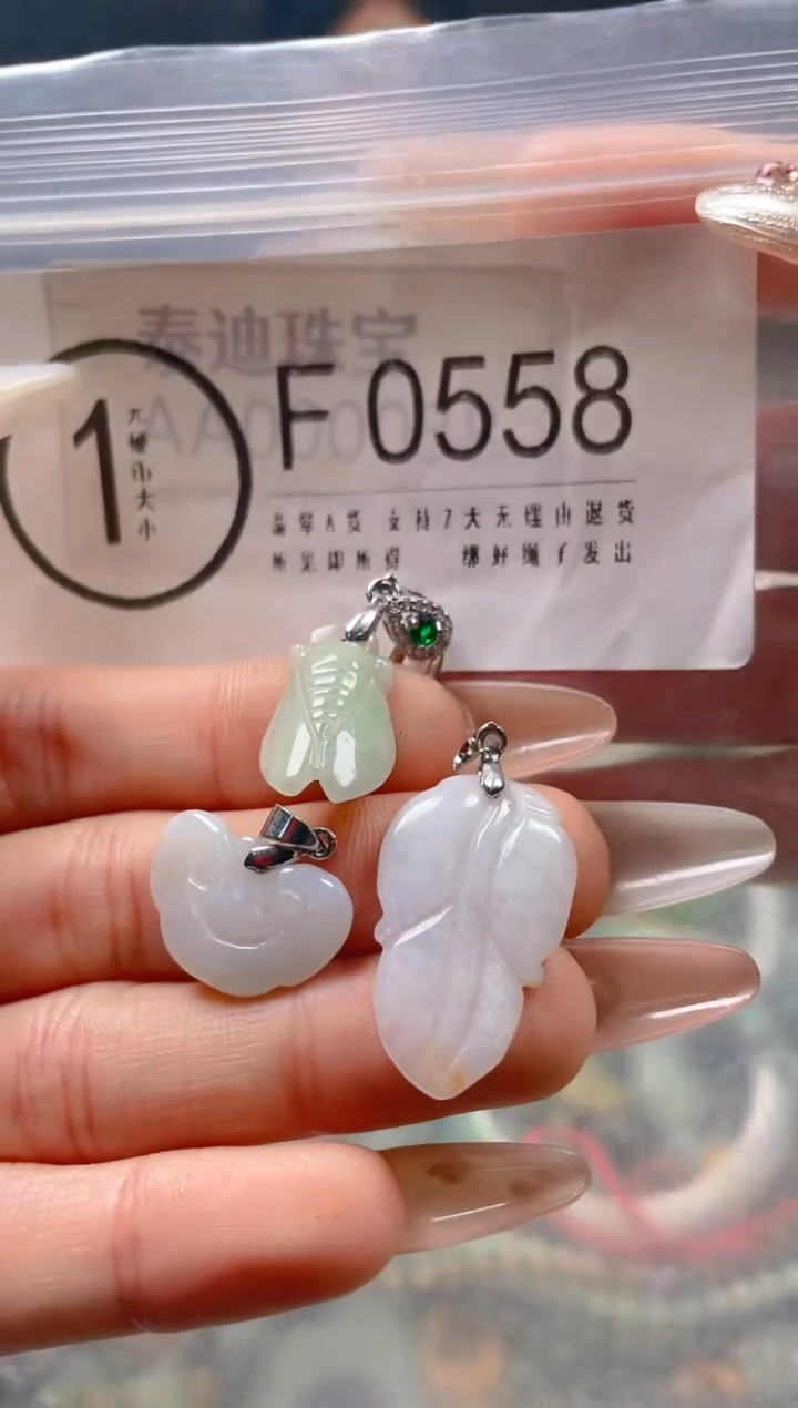 【闪购商品】翡翠颈饰未镶嵌/F/翡翠A货一图一物
