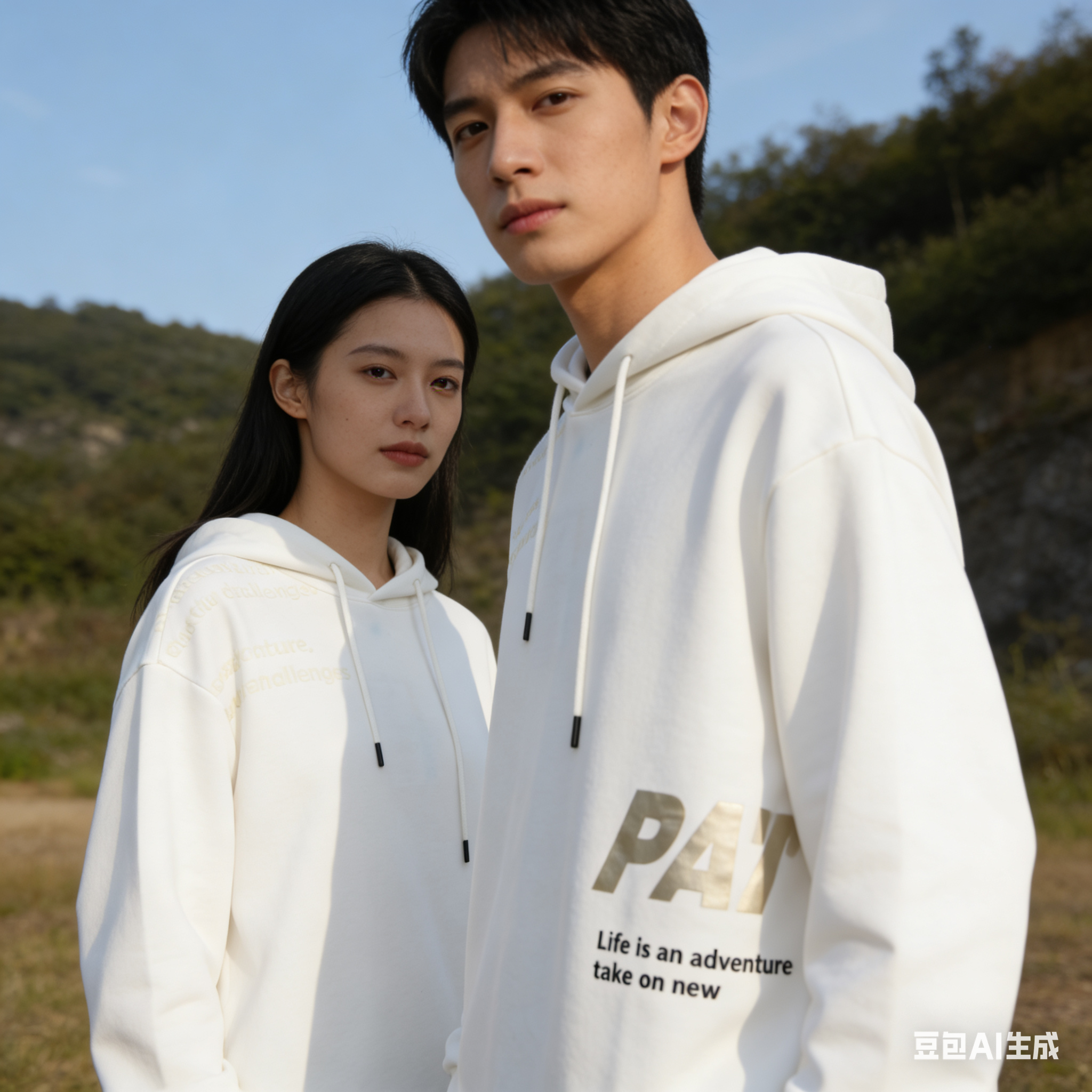 男款休闲百搭印花字母宽松版连帽卫衣81026