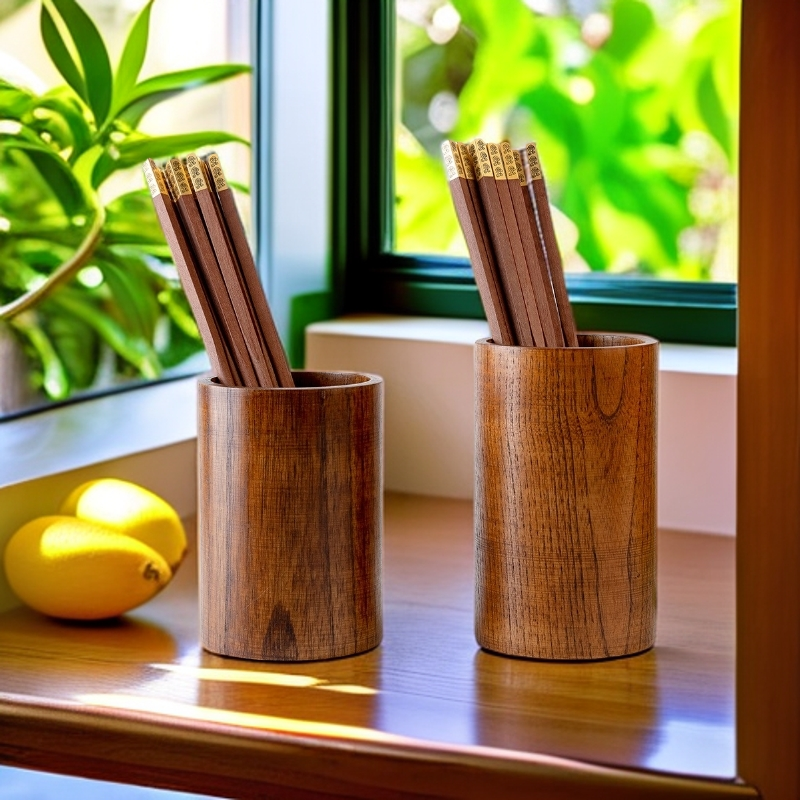 酸枣木筷子筒沥水餐具防滑日式收纳盒高档简约家用防霉厨房用无蜡