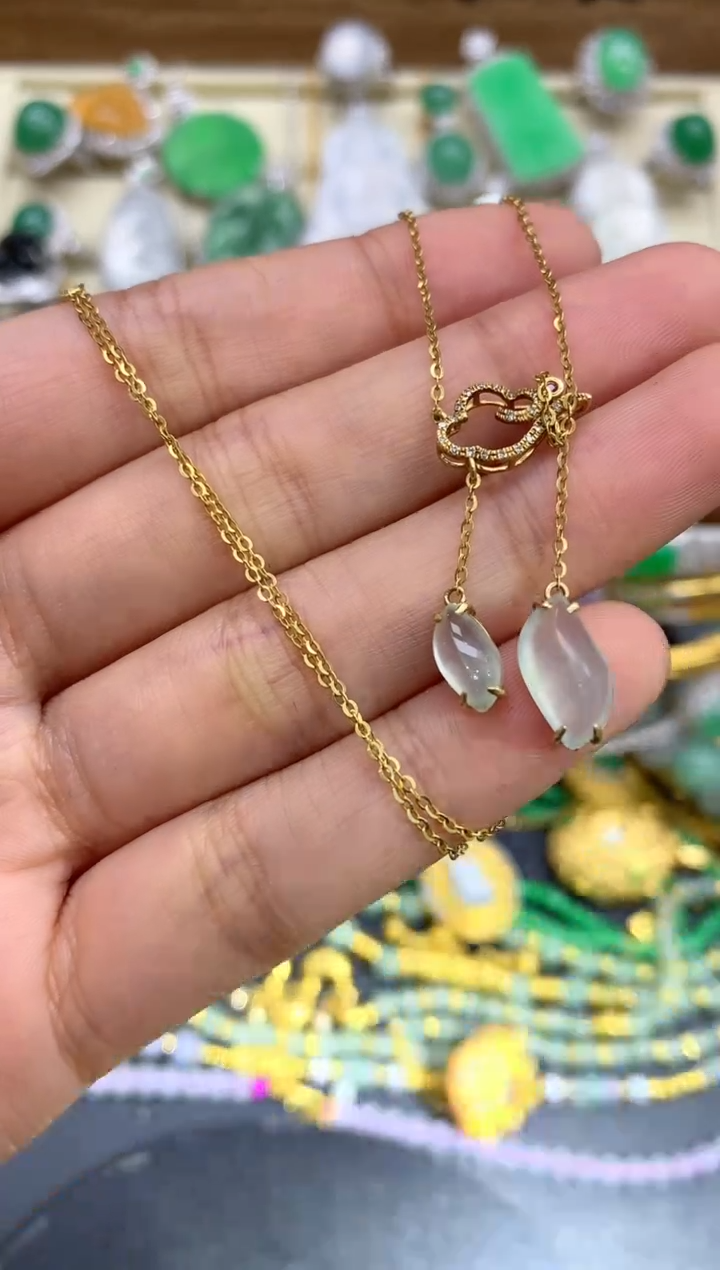 【闪购商品】翡翠颈饰18K金镶嵌227-中国好珍宝