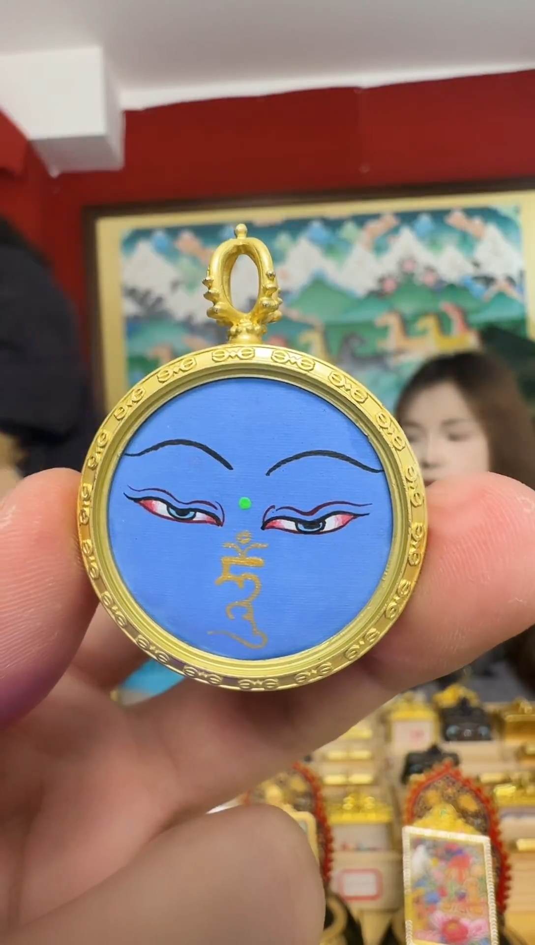 吊坠药老师-热贡纯手绘