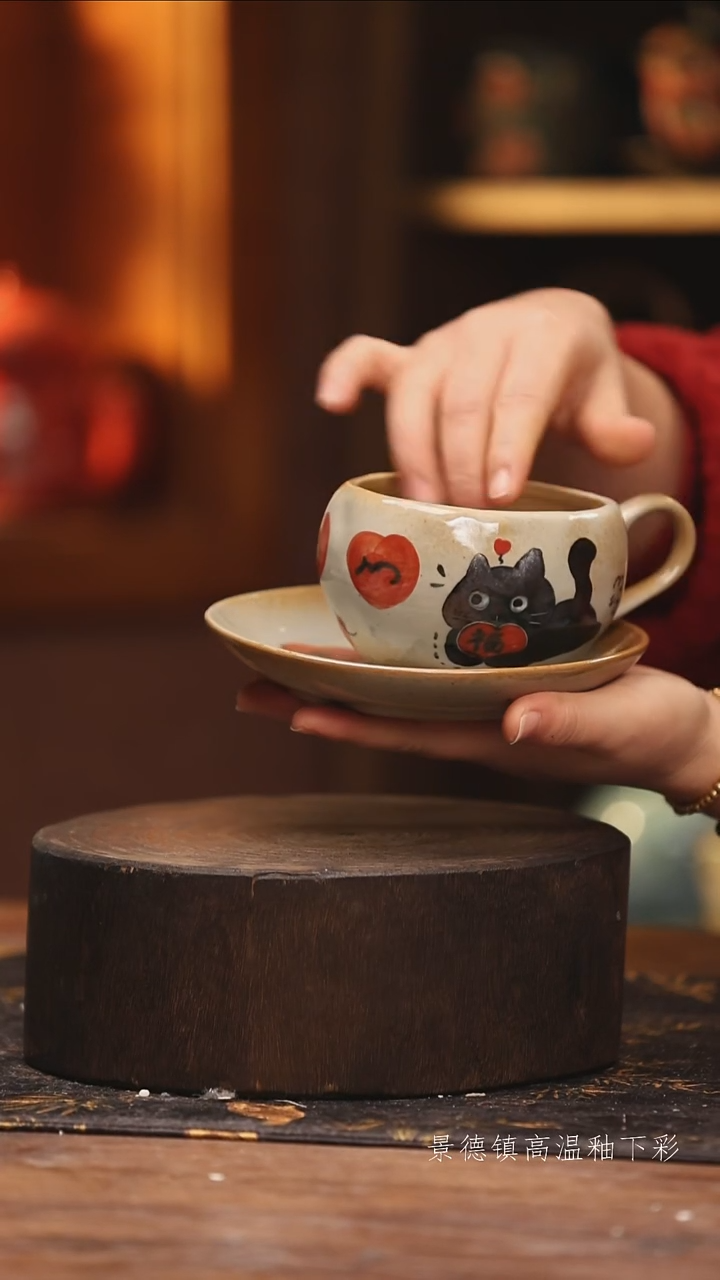 陶瓷景德镇高温釉下手绘陶瓷@L501@