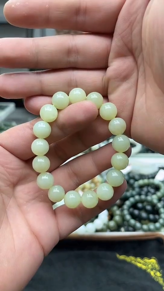 手串未镶嵌和田玉新疆若羌黄口12