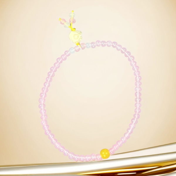S039-温柔粉多圈醒狮水晶手串
