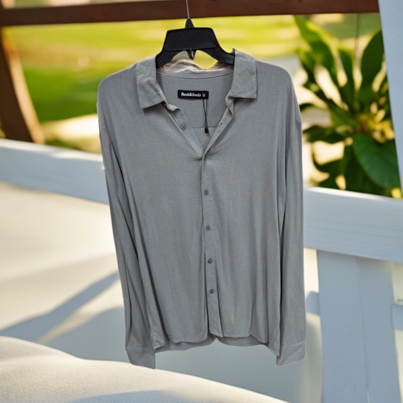 0268【三色柔感亚麻衬衣】休闲中长薄款垂感纯色长袖衬衫外穿