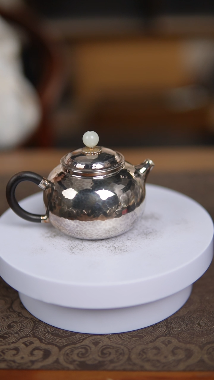 足银999文旦壶中式复古100ml泡茶壶