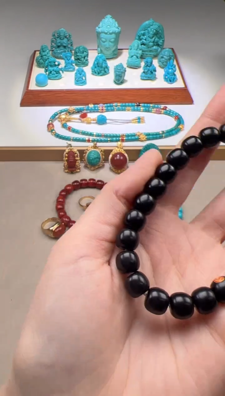 【闪购商品】乌木类手串18K金镶嵌手串手串