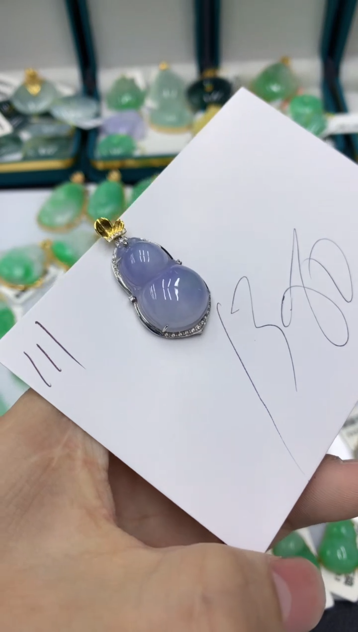 【闪购商品】翡翠颈饰18K金镶嵌翡翠