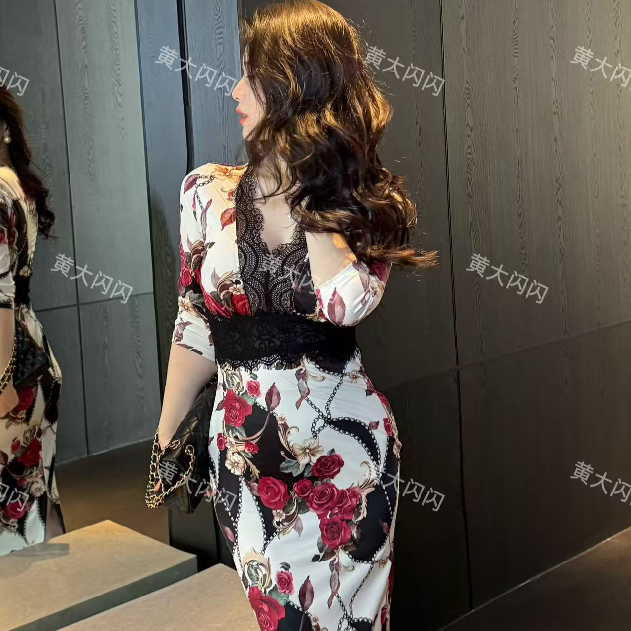 【黄大闪闪原创】(荆棘玫瑰)随拍性感修身定制纯欲连衣裙SSQ2410