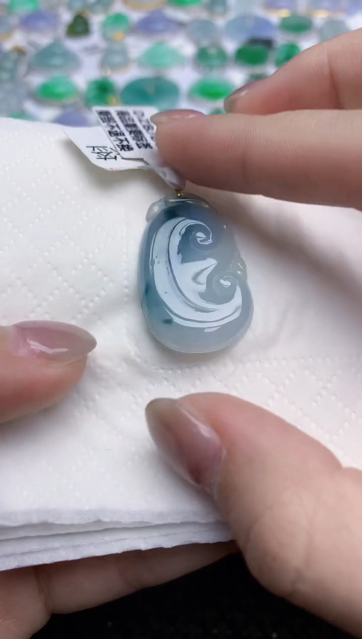 【闪购商品】翡翠颈饰18K金镶嵌天然翡翠A货