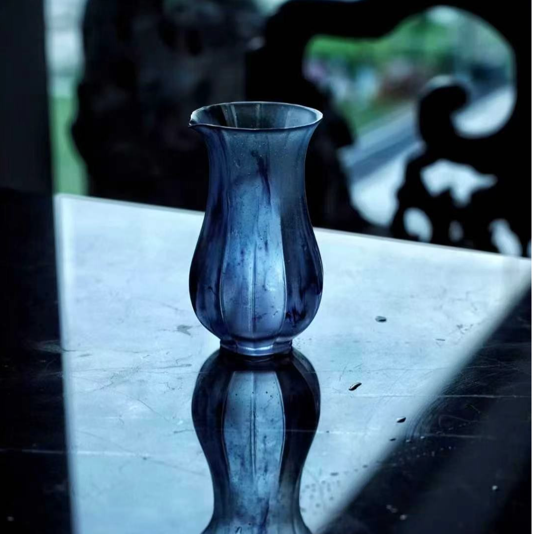 與山堂琉璃-鹿鸣生花分酒器130cc