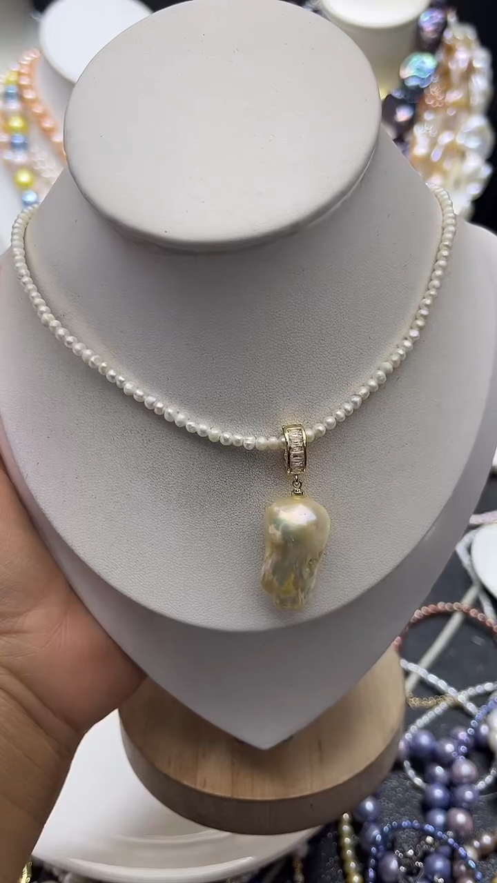颈饰未镶嵌淡水珍珠多人