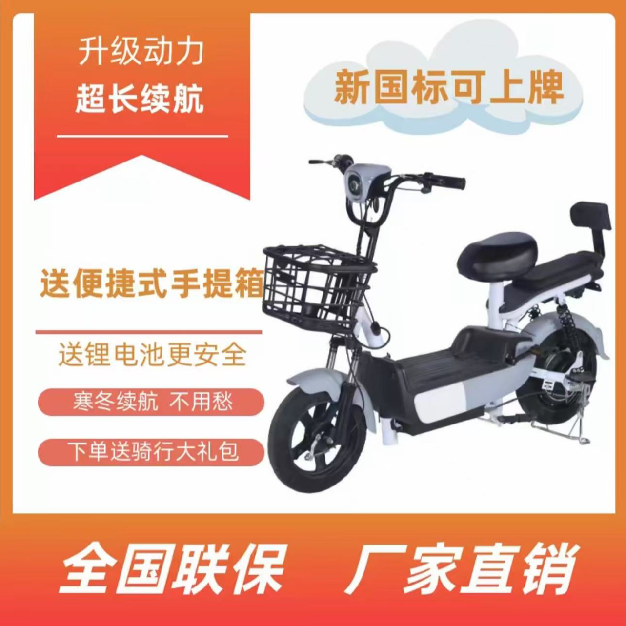 2025年新国标新款48V电动车长续航电动车可爬坡代步车