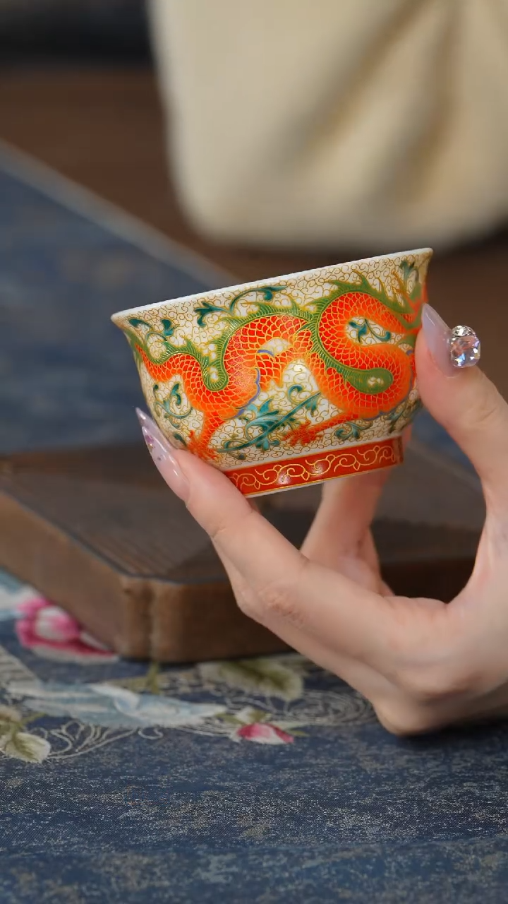 【白瓷牡丹龙主人杯】【9西泠纸盒】