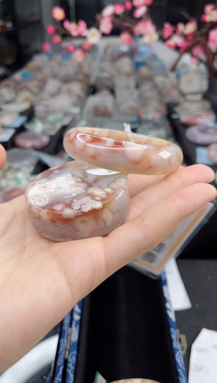 石英质玉未镶嵌手镯55圈口（赠送镯心）3330245