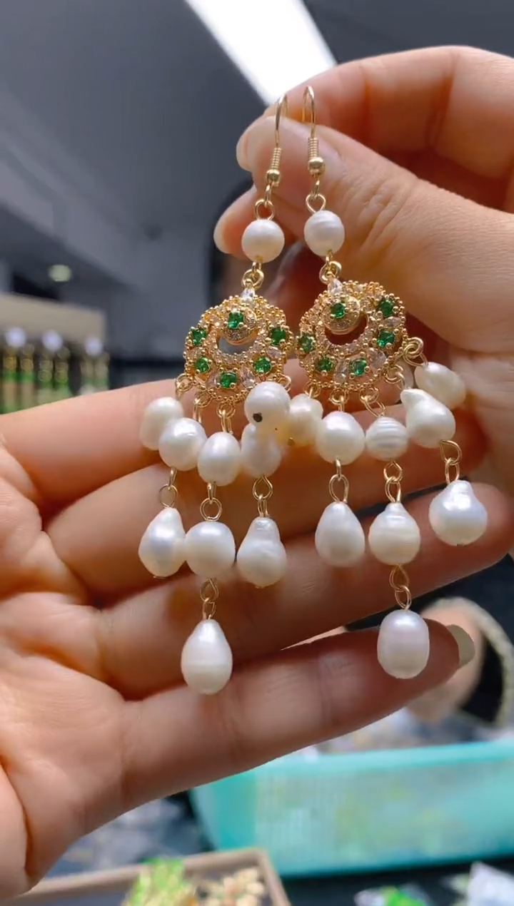 【闪购商品】淡水珍珠耳饰合金0423珍珠饰品