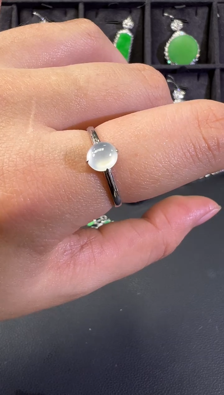 18K金镶嵌戒指翡翠A83|980