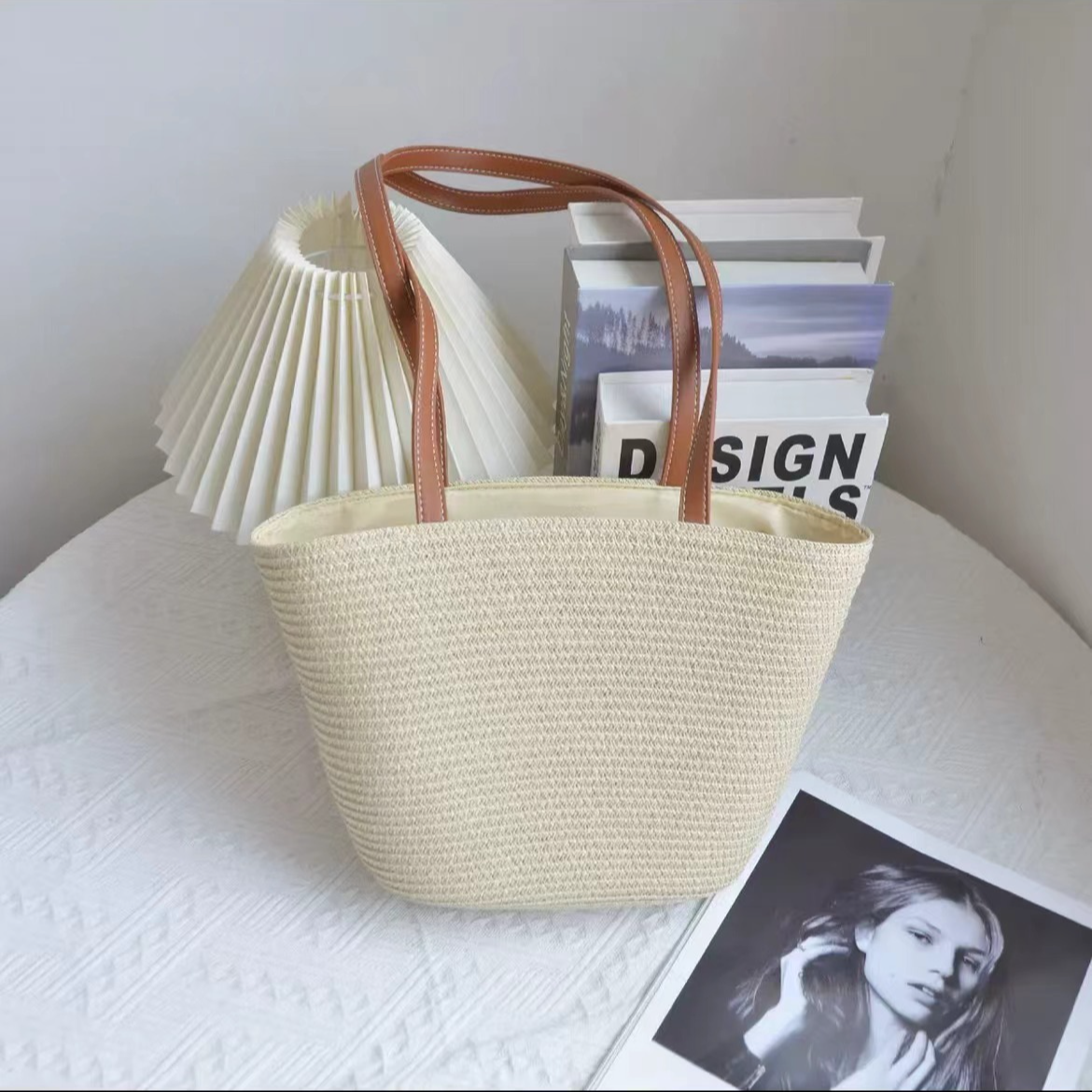 奈奈自留手工编织腋下包日常通勤百搭8887