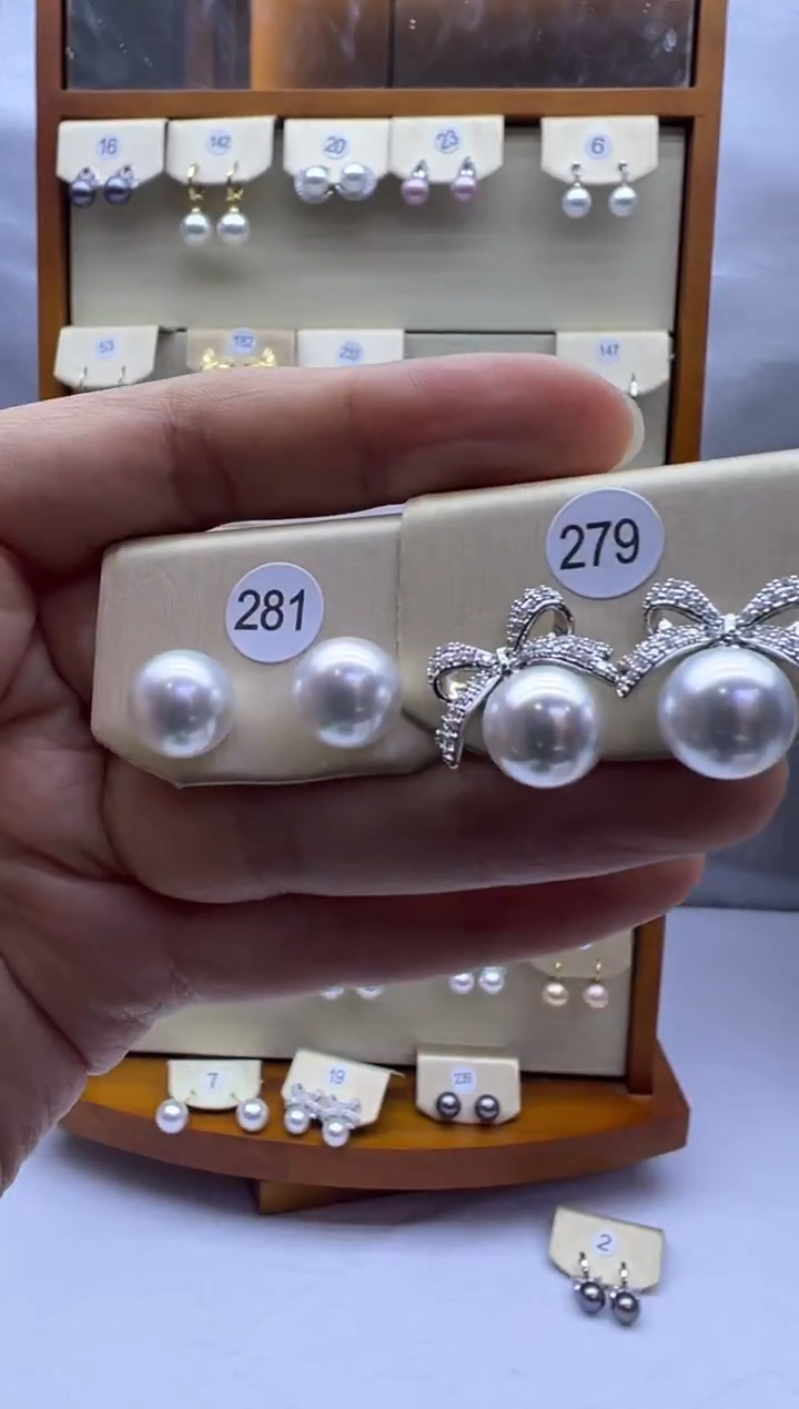未镶嵌耳饰淡水珍珠281+279
