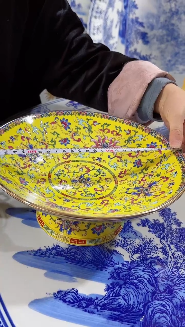 【闪购商品】盘珐琅彩果盘级地震陶瓷