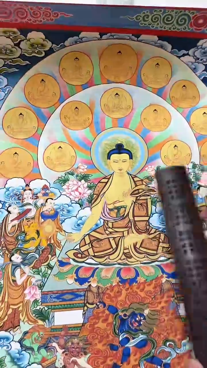 卷轴画【主播精品】高端卷轴画——唐卡AA212释迦摩尼一生